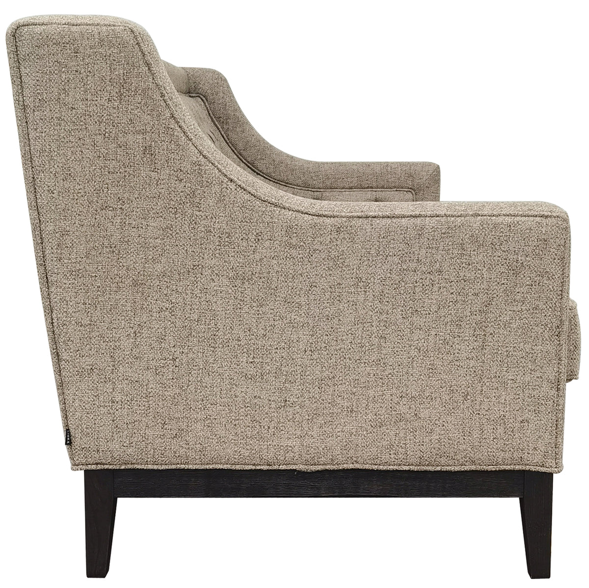 Carlisle Buttoned Sofa Dark Taupe