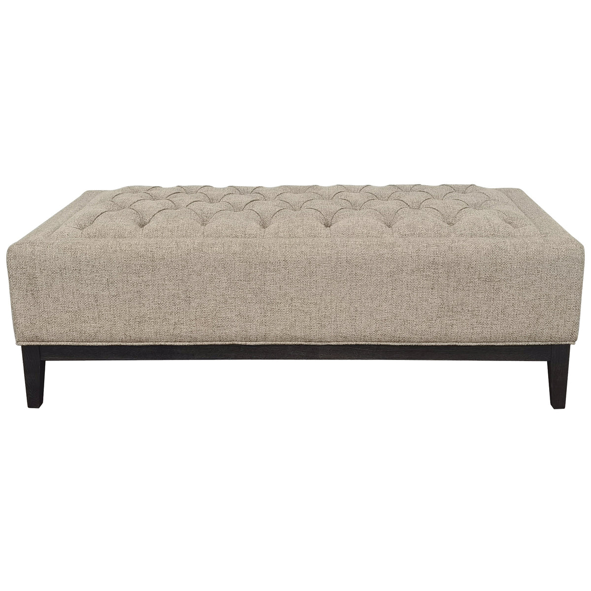 Carlisle Buttoned XL Ottoman Dark Taupe