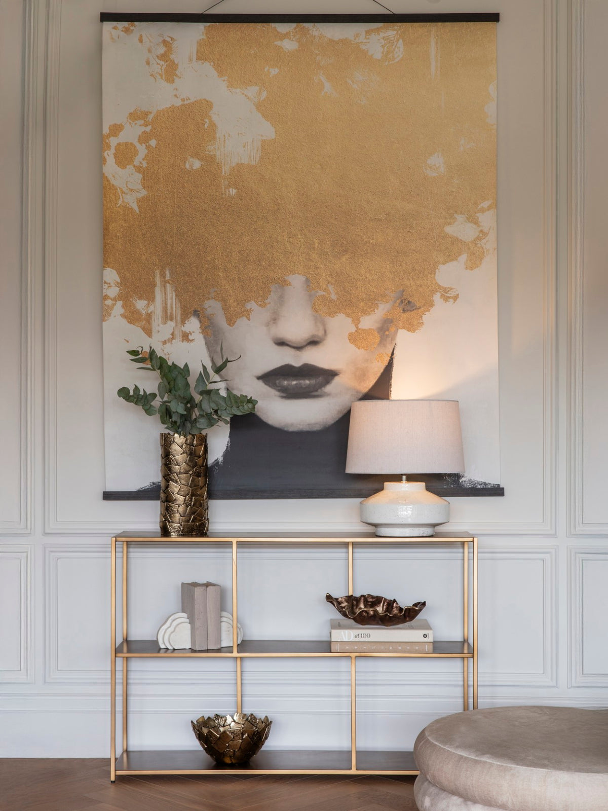 Warwick Console Table Brushed Champagne