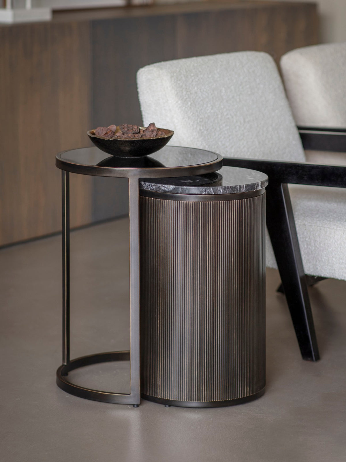 Monte Carlo Black Set of 2 Nesting Side Tables