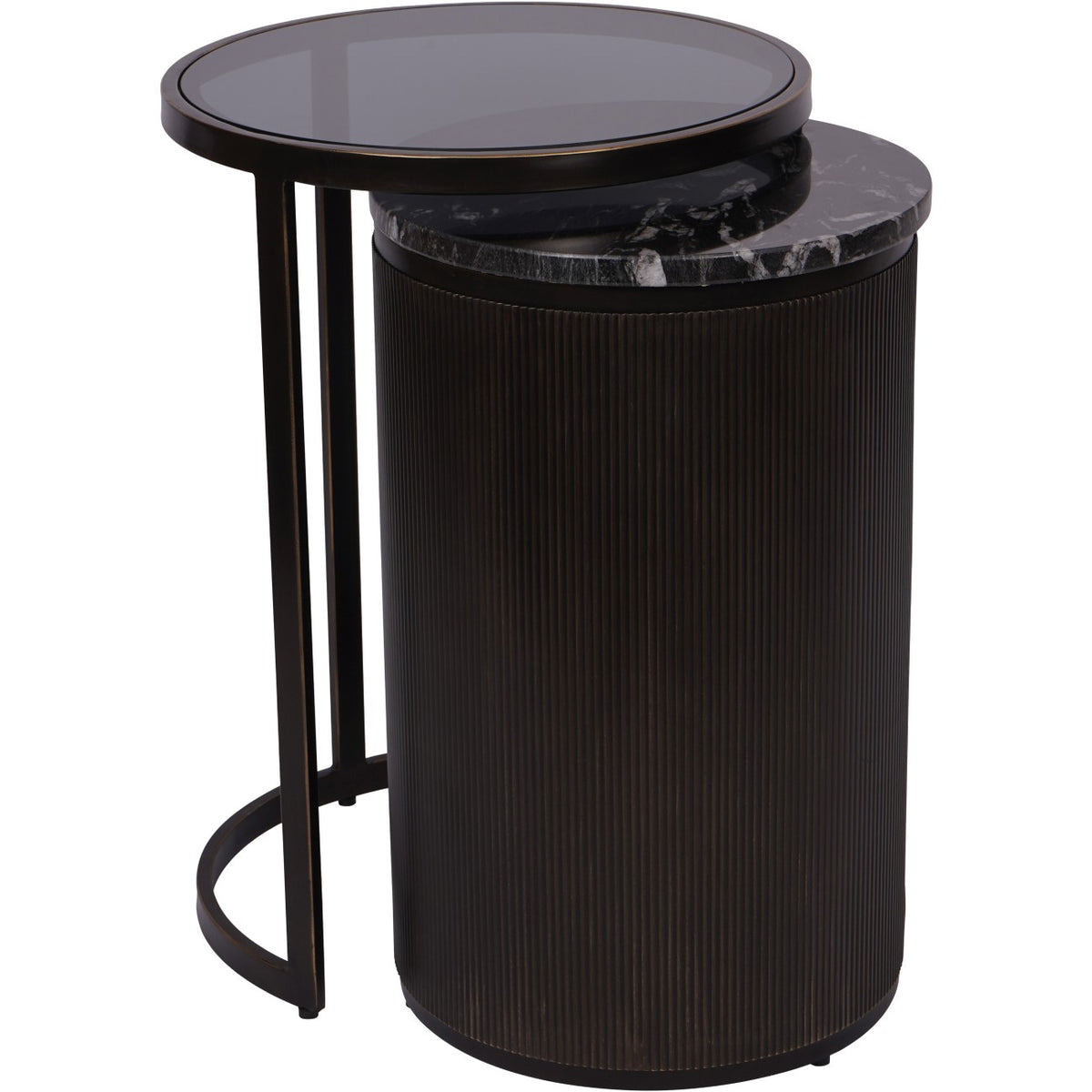 Monte Carlo Black Set of 2 Nesting Side Tables