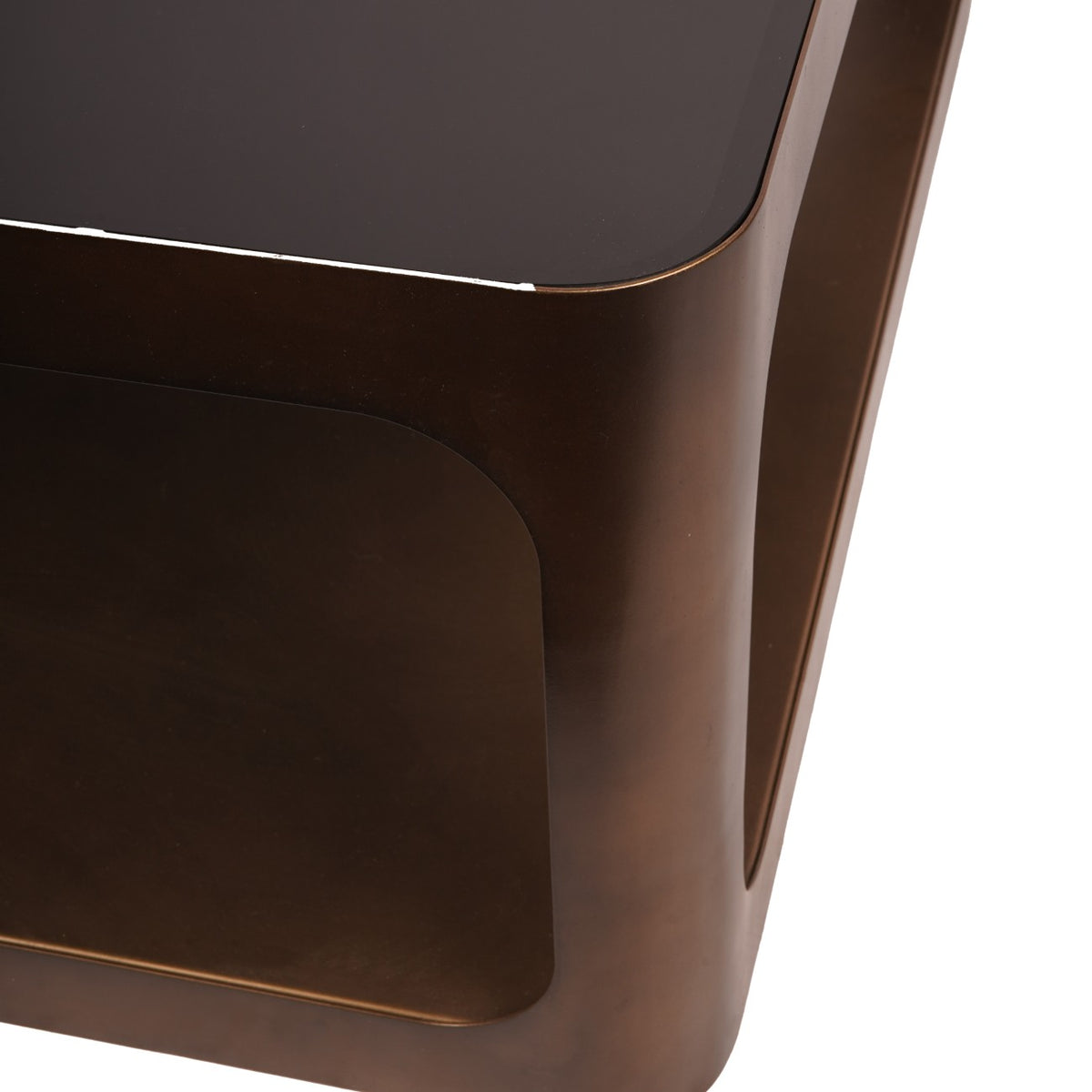 Eden Metal and Glass Square Coffee Table