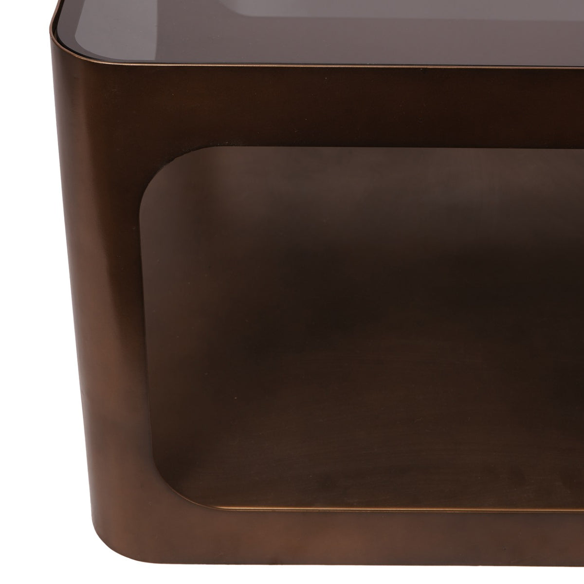 Eden Metal and Glass Square Coffee Table
