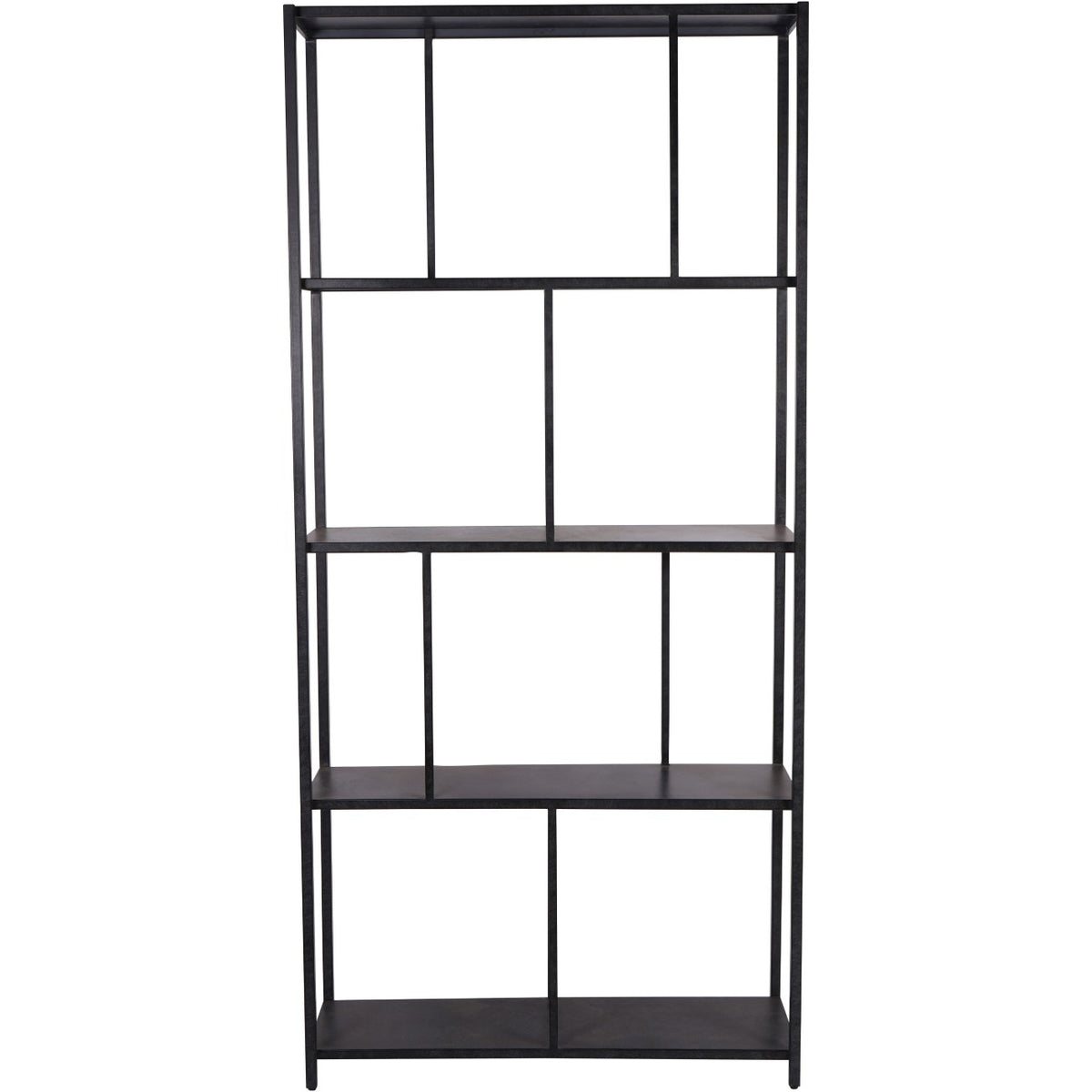 Warwick Tall Metal Shelving Unit Mottled Black