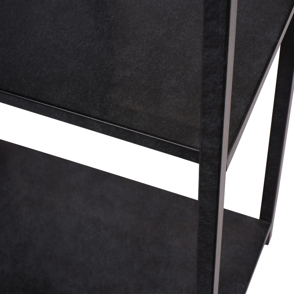 Warwick Tall Metal Shelving Unit Mottled Black