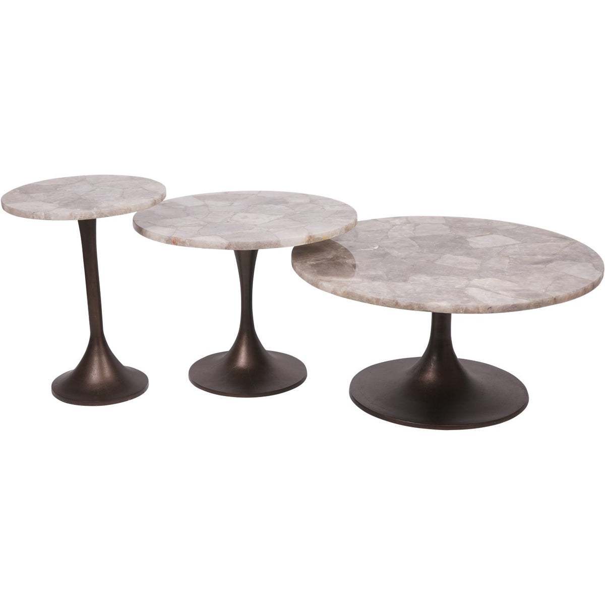 Verity Round Smokey Quartz Coffee Table 80cm