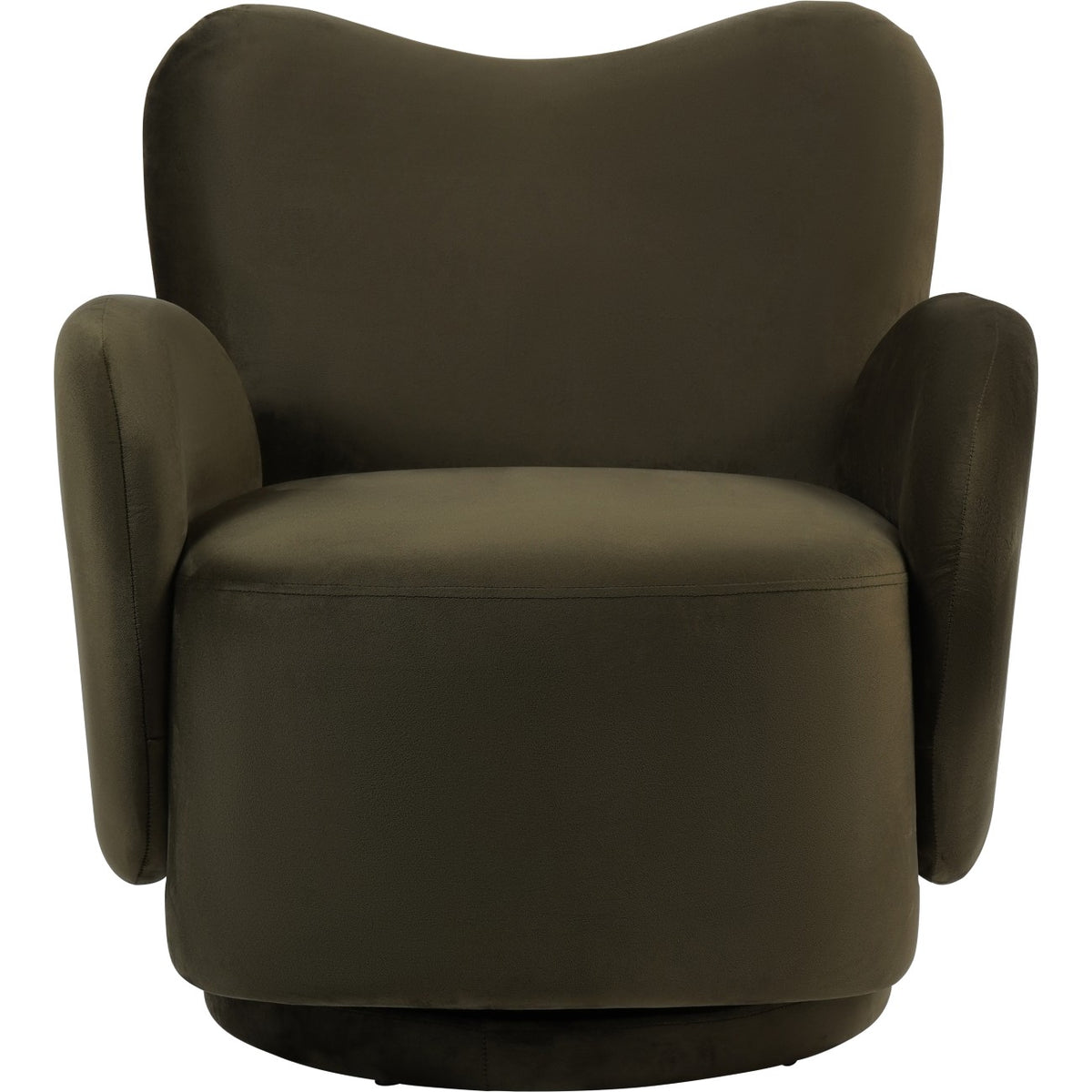 Ursula Upholstered Swivel Chair Velvet Green