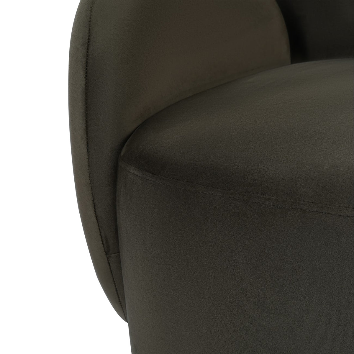 Ursula Upholstered Swivel Chair Velvet Green