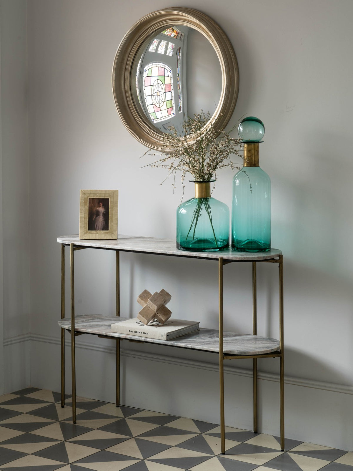 Tyndall Marble Top and Base Console Table