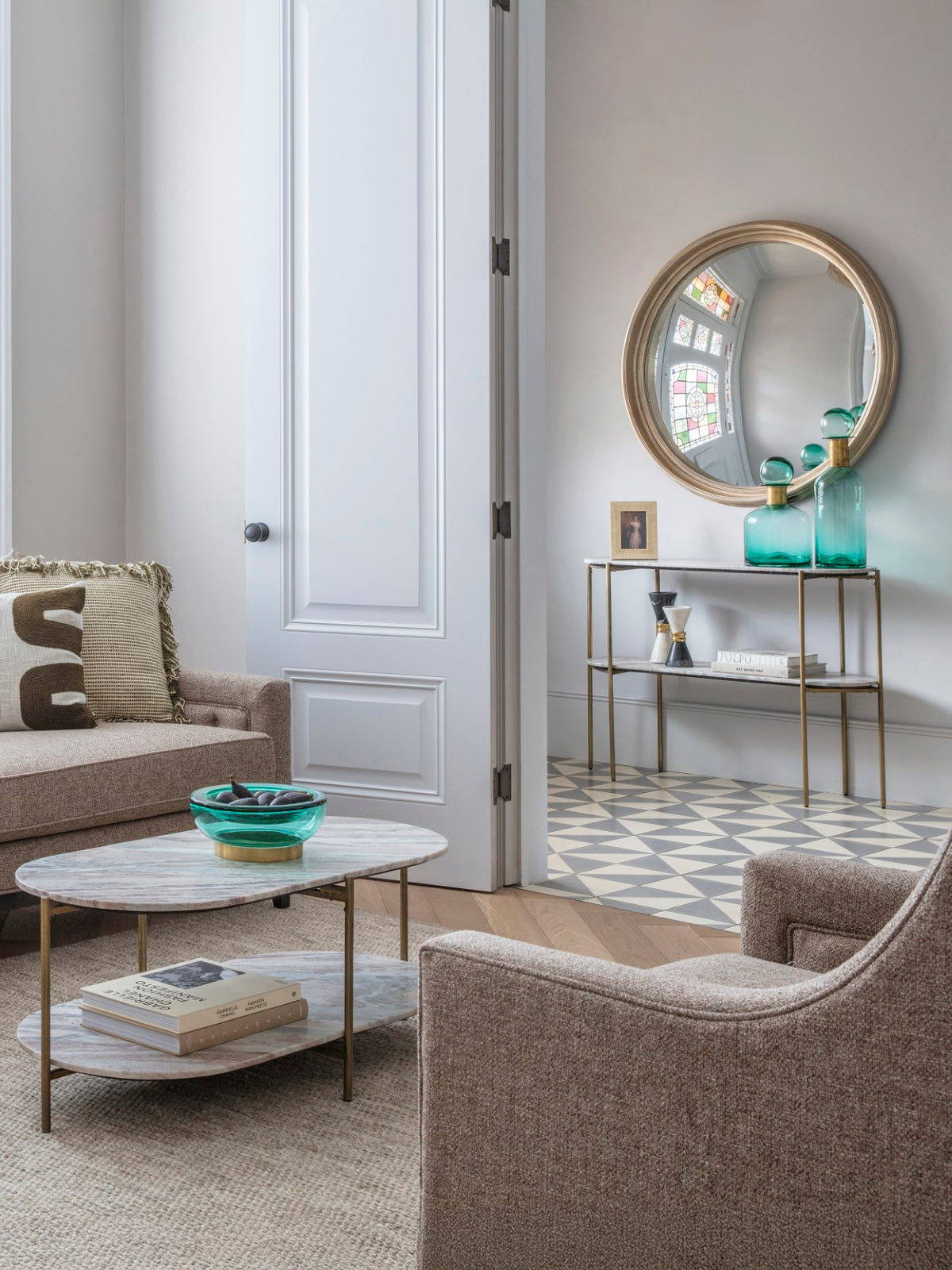 Tyndall Marble Top and Base Console Table