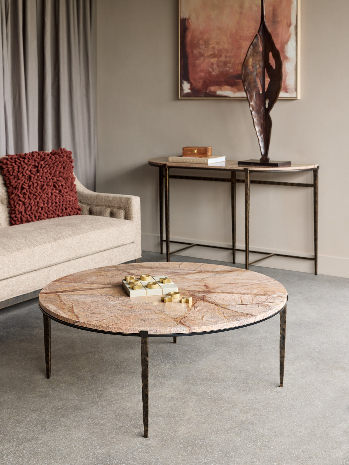 Pembroke Forest Brown Marble Coffee Table
