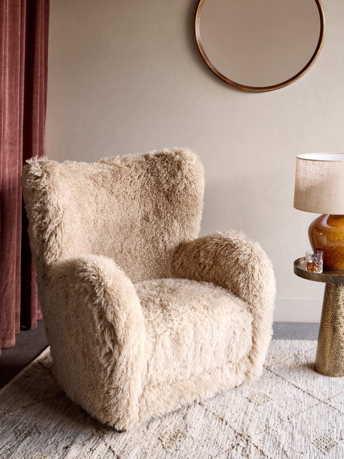 Camden Faux Sheepskin Armchair