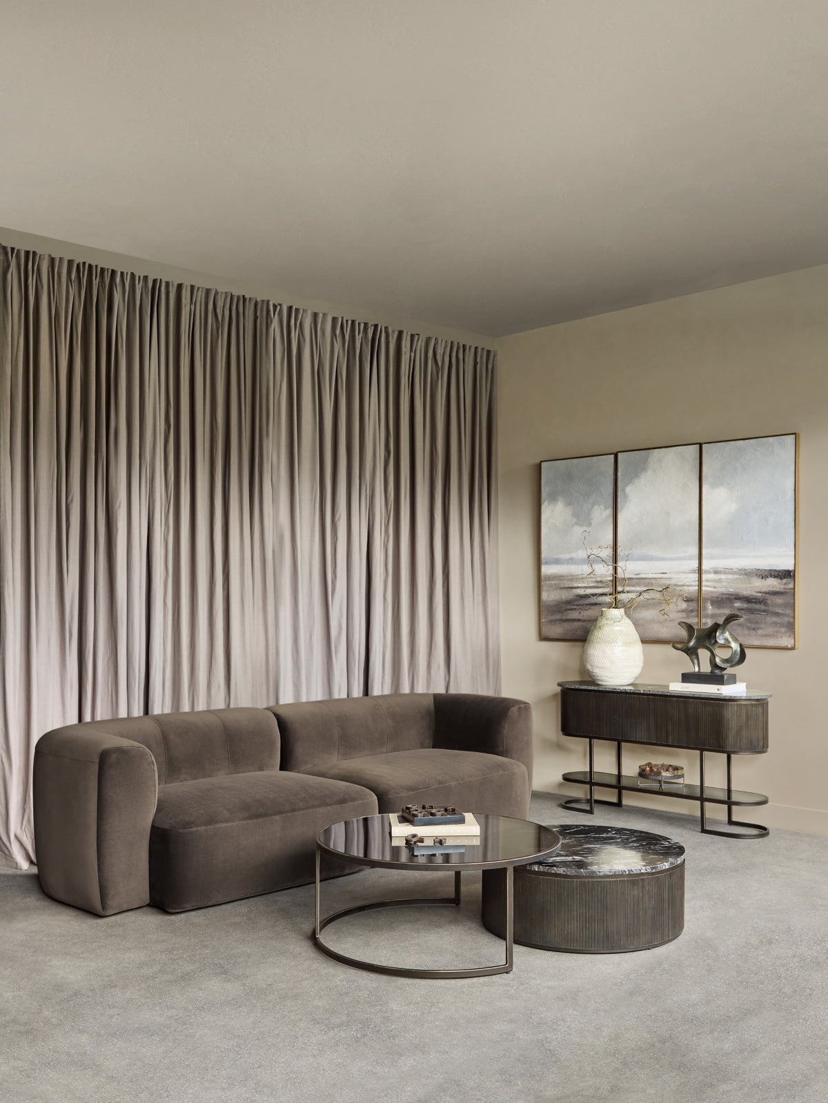 Seaton Sofa In Brown Velvet