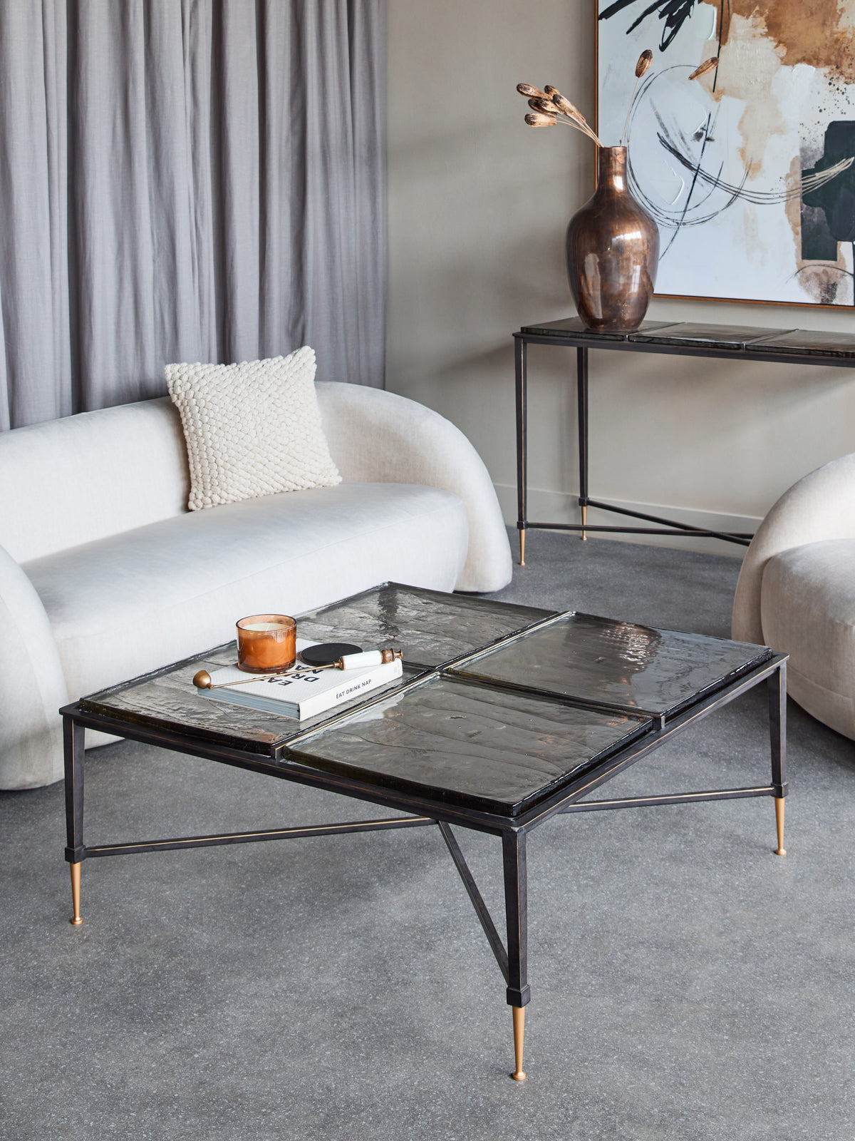 Rosalind Square Glass Coffee Table
