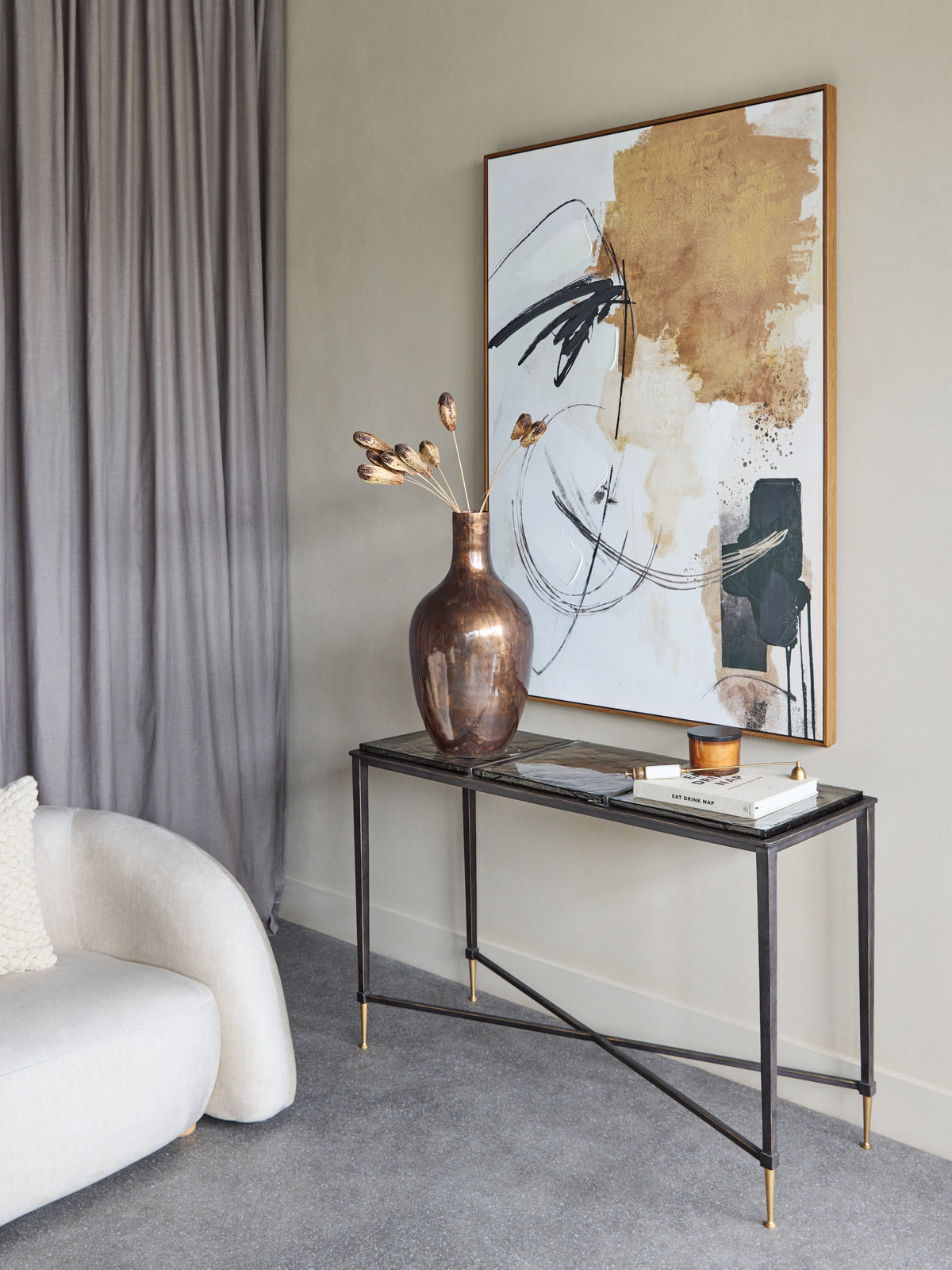 Rosalind Square Glass Console Table