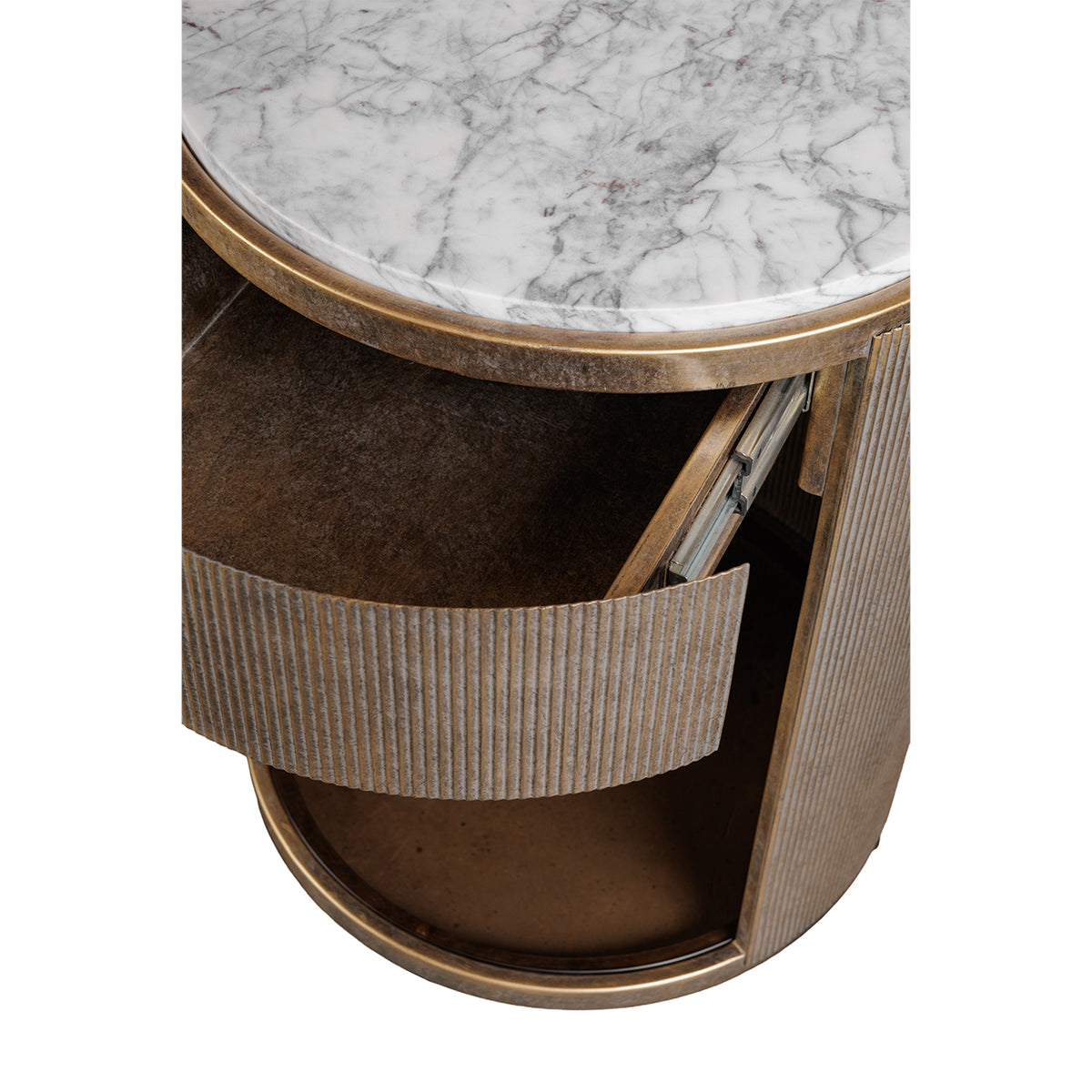 Monte Carlo Aged Gold Bed Side Table