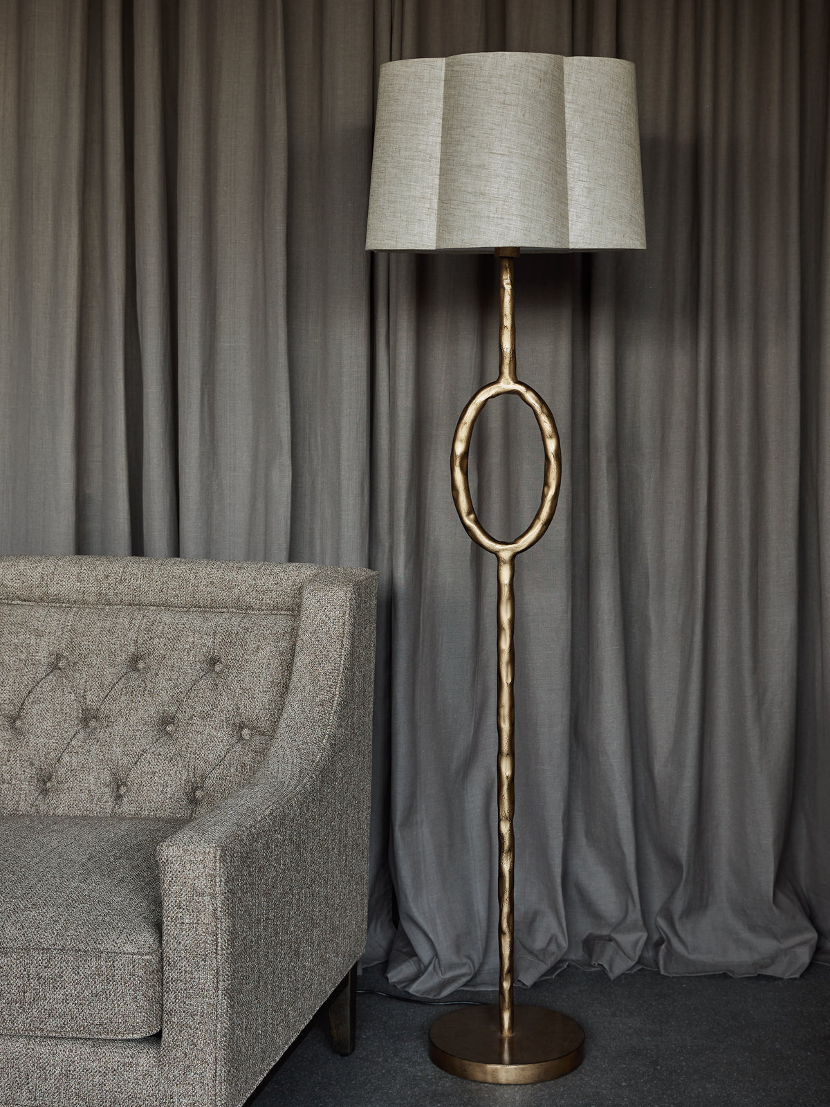 Paxton Floor Lamp with Linen Shade