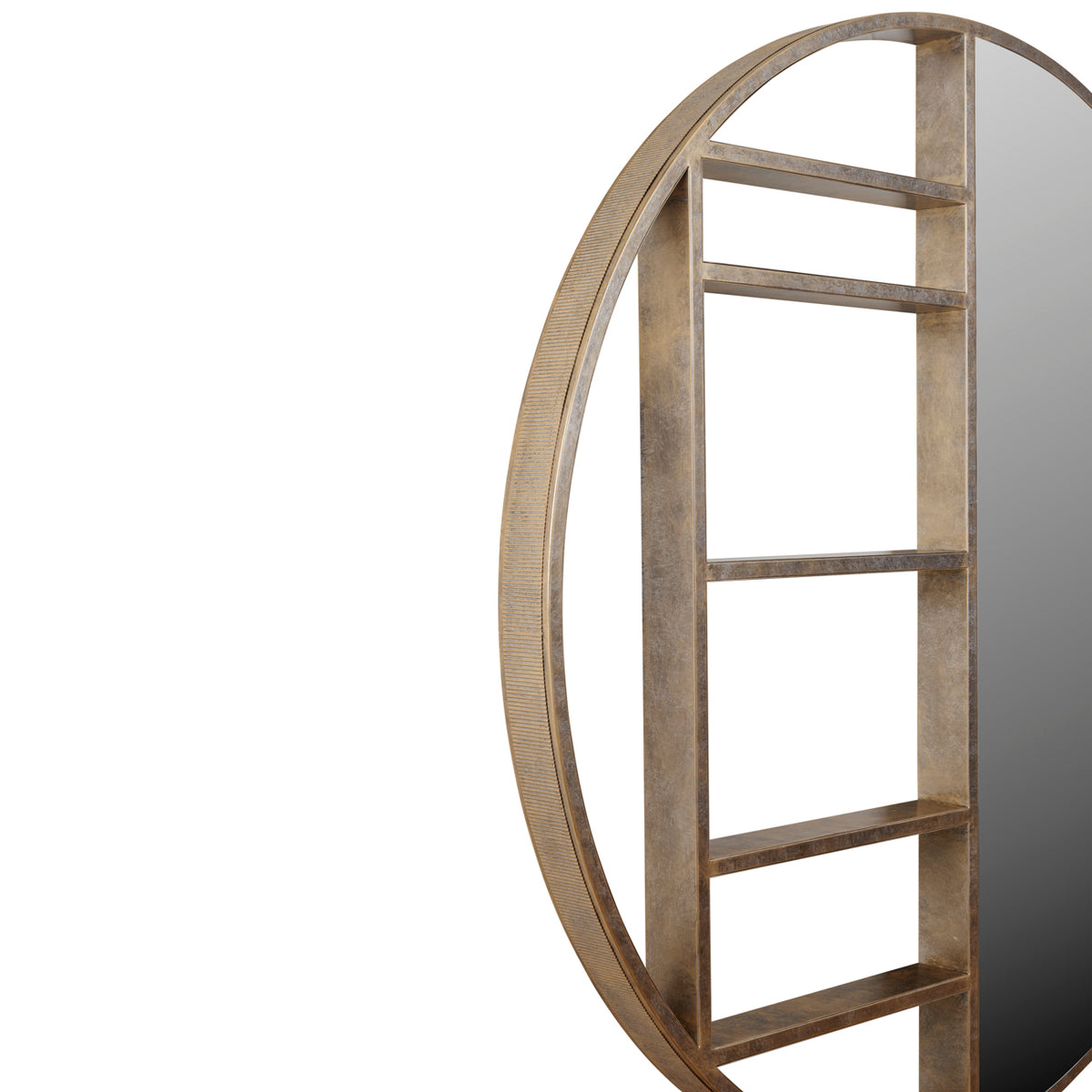 Monte Carlo Aged Gold Shelving Mirror Large