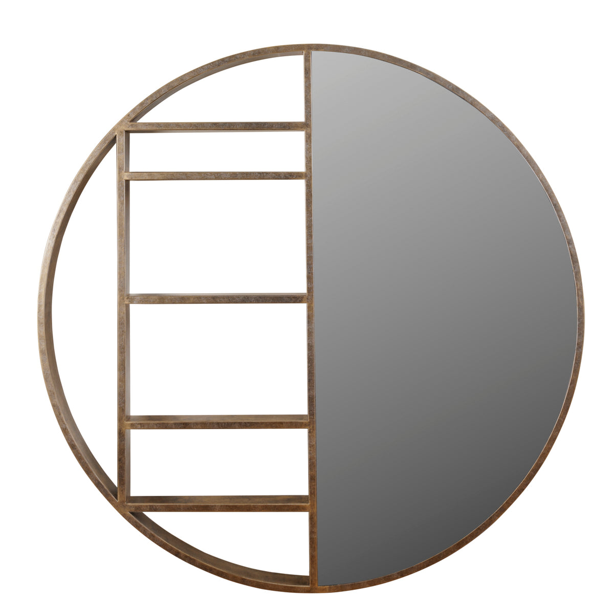 Monte Carlo Aged Gold Shelving Mirror Large