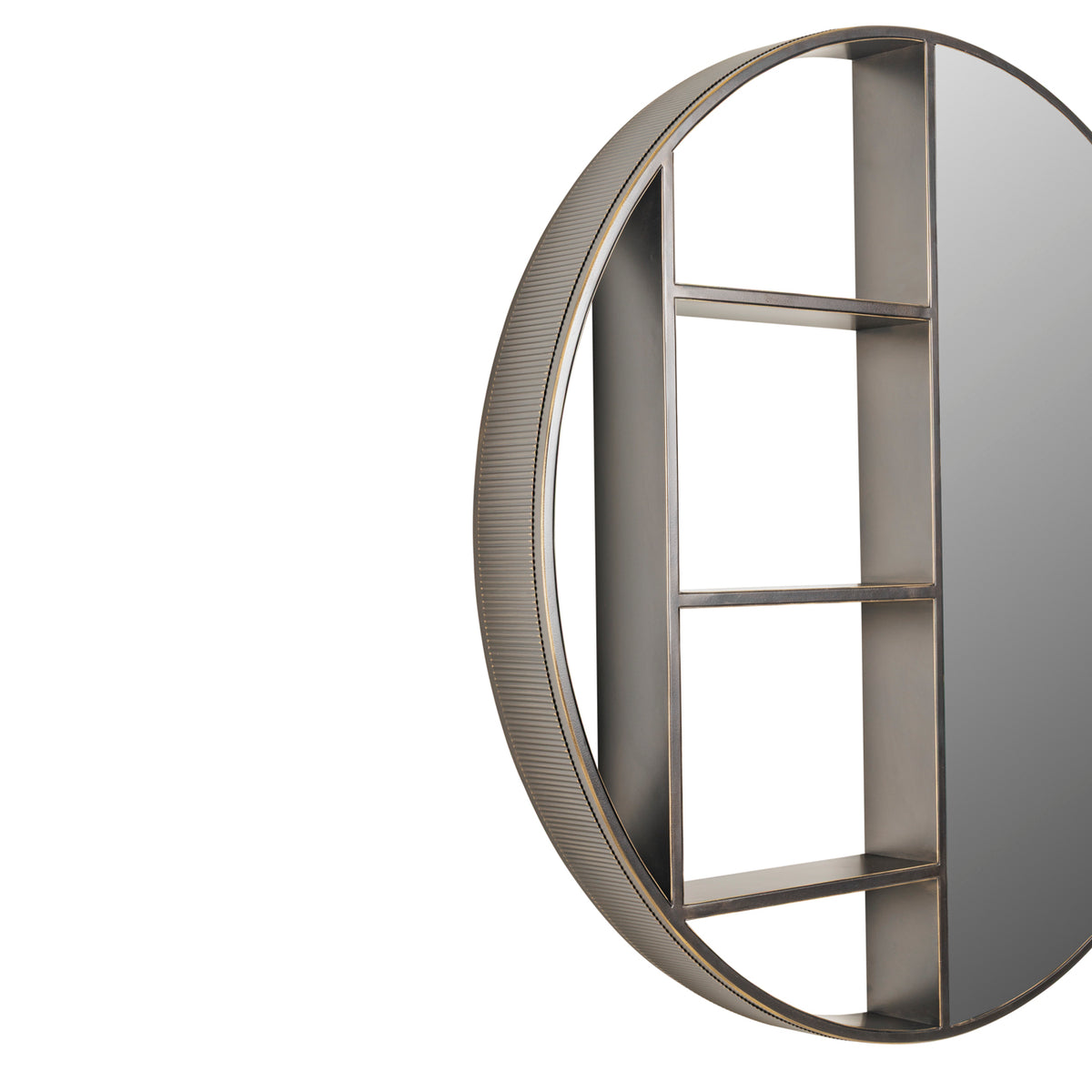 Monte Carlo Black Shelving Mirror Small
