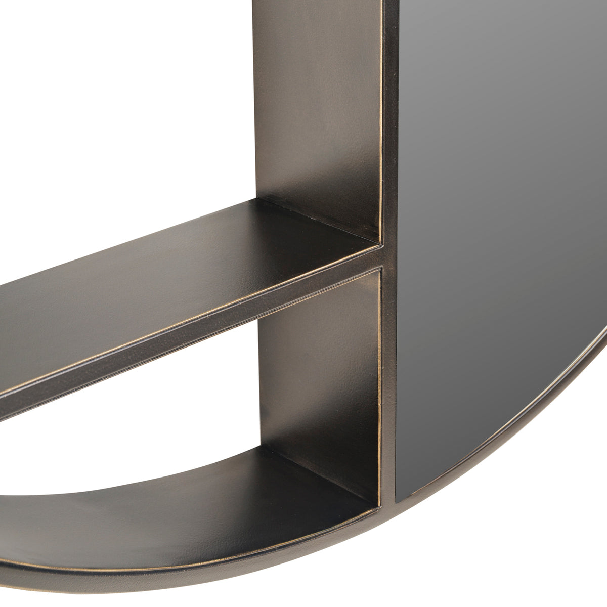 Monte Carlo Black Shelving Mirror Small