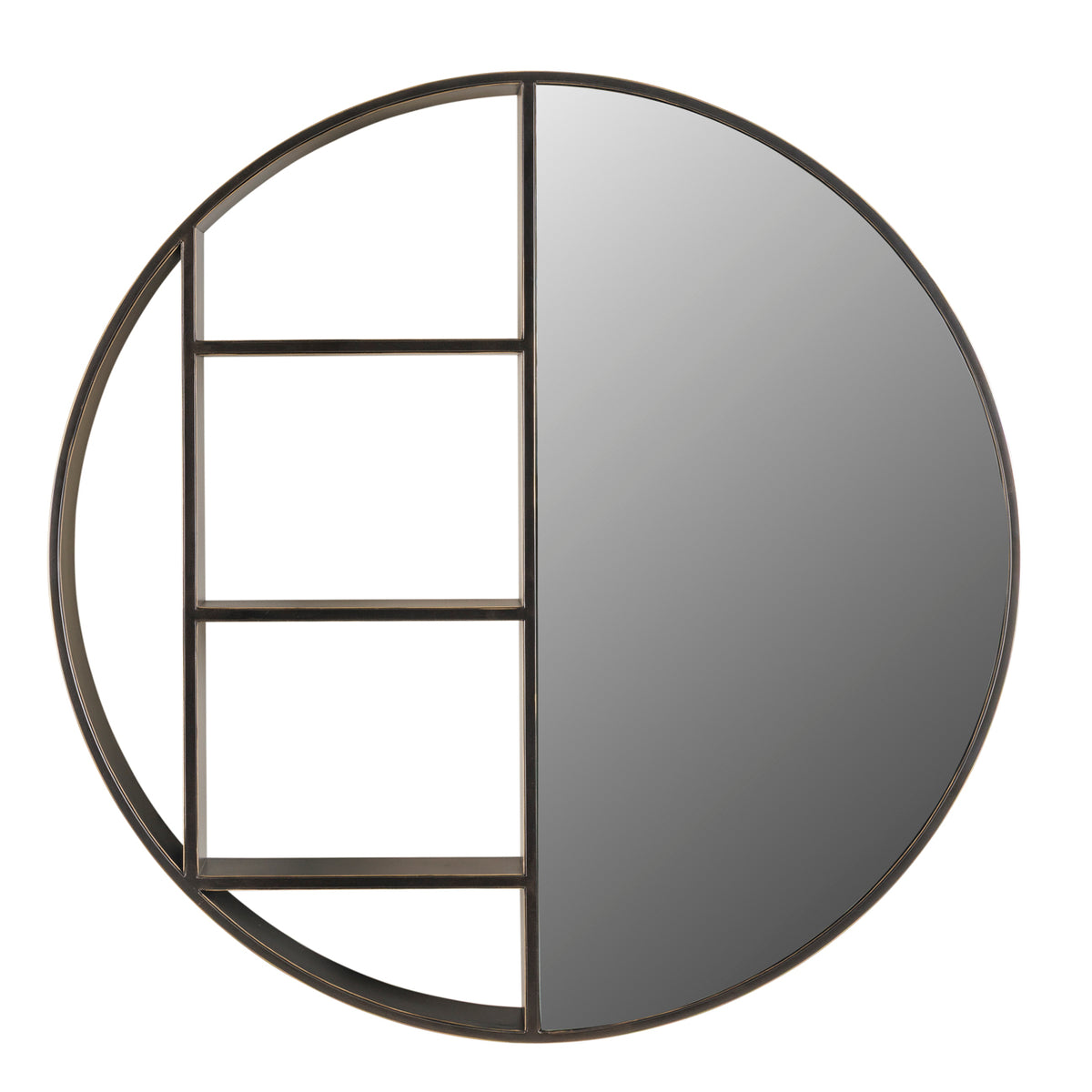 Monte Carlo Black Shelving Mirror Small