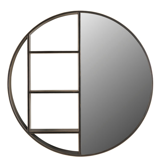 Monte Carlo Black Shelving Mirror Small
