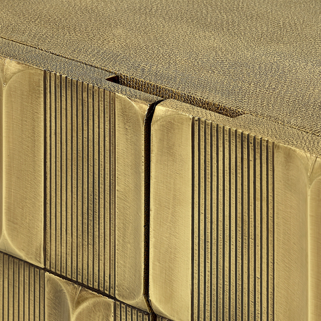 Metalic Brass 2 Door Sideboard