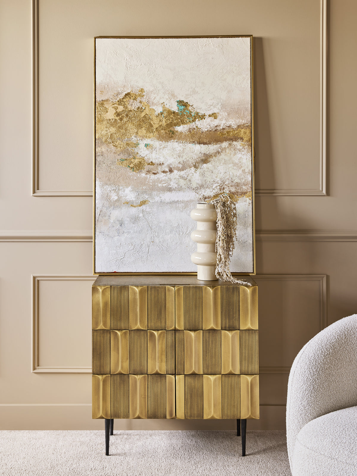 Oakley Brass 2 Door Cabinet