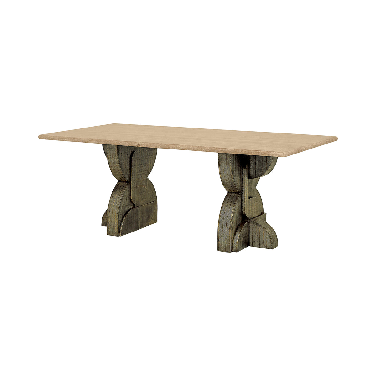 Riley Travertine Dining Table
