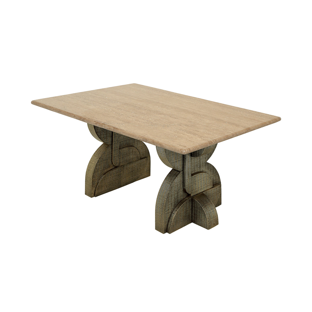 Riley Travertine Dining Table
