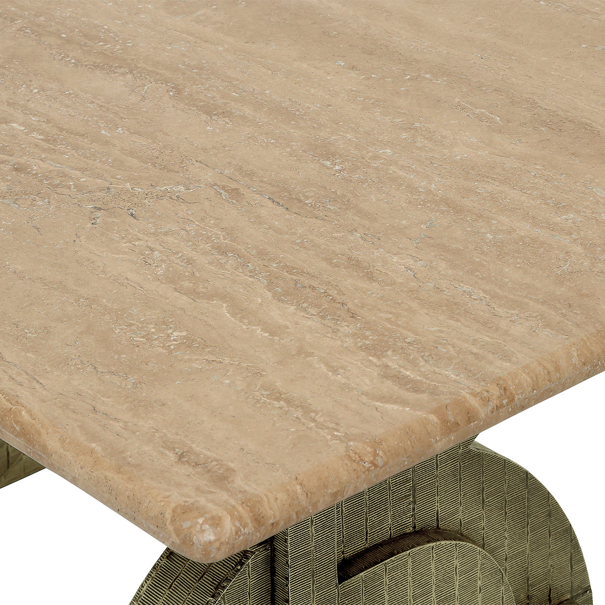 Riley Travertine Dining Table