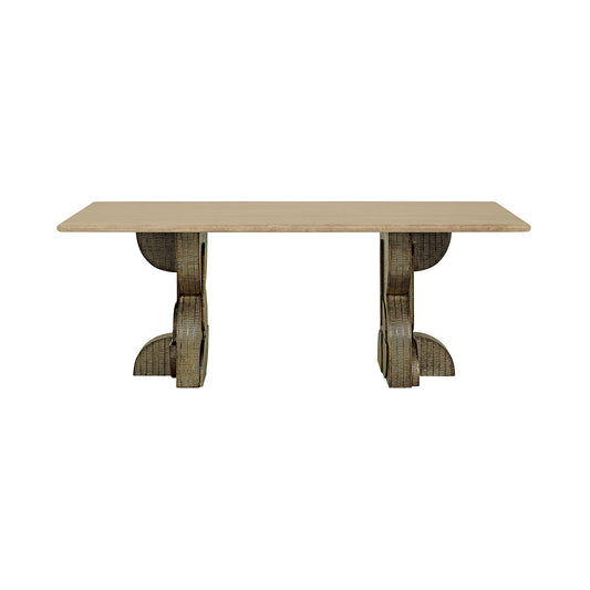 Riley Travertine Dining Table