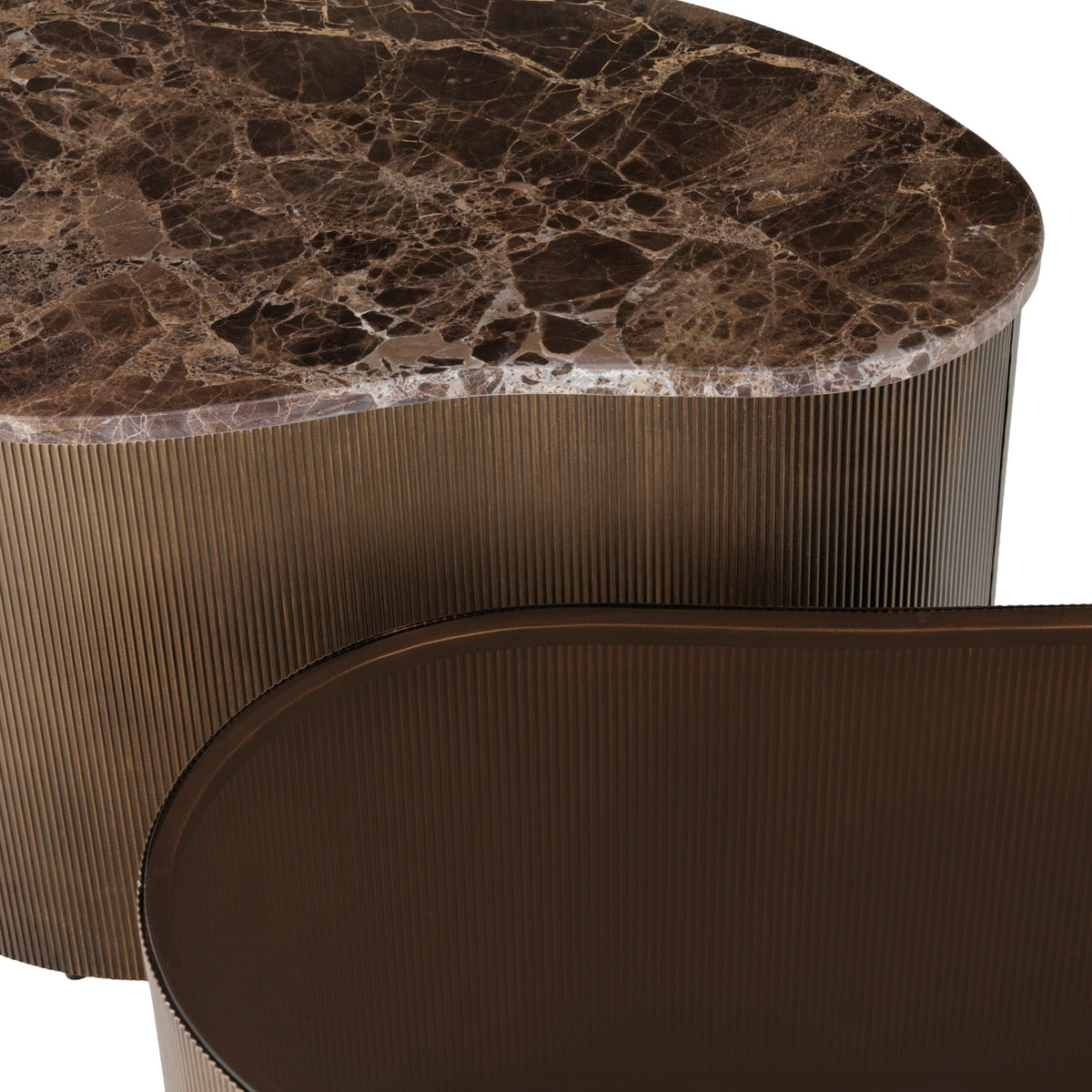 Kendrick Marble & Glass Set of 2 Coffee Tables