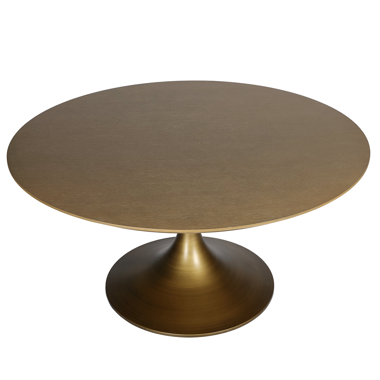 Brushed Antique Brass Dining Table