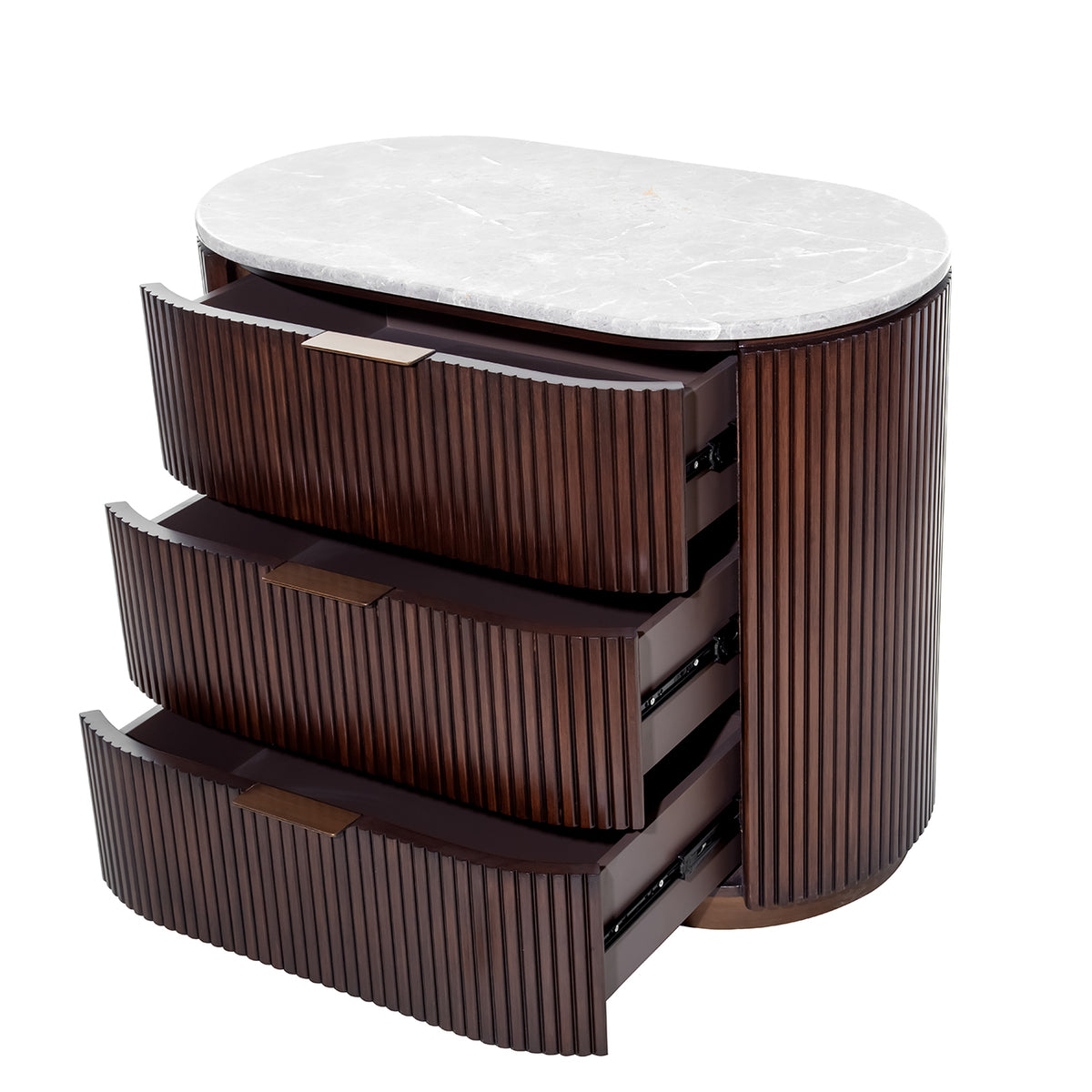 Quinton Bedside Three Drawer Chest Large