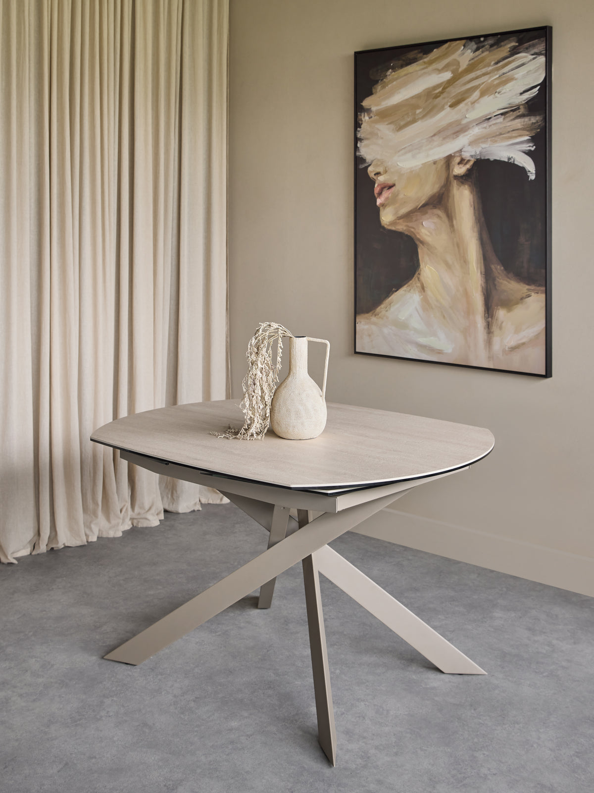 Ludlow Extendable Dining Table Warm Stone