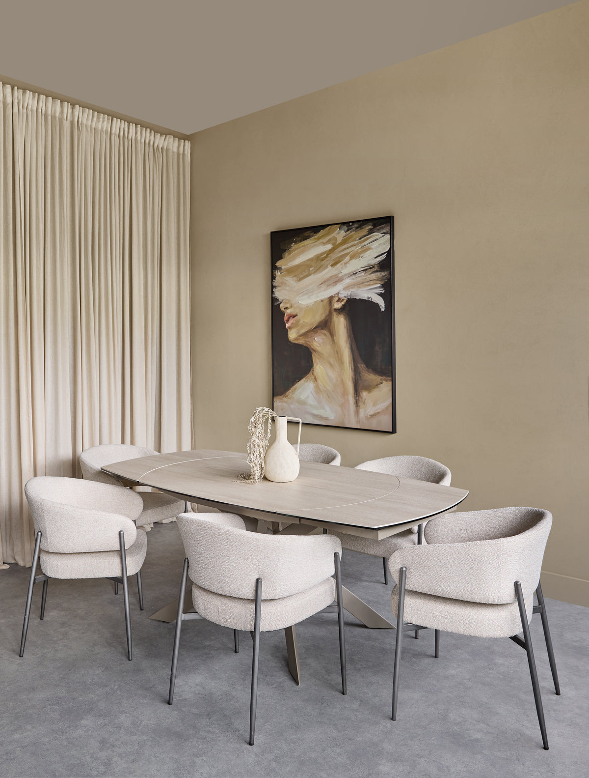 Ludlow Extendable Dining Table Warm Stone