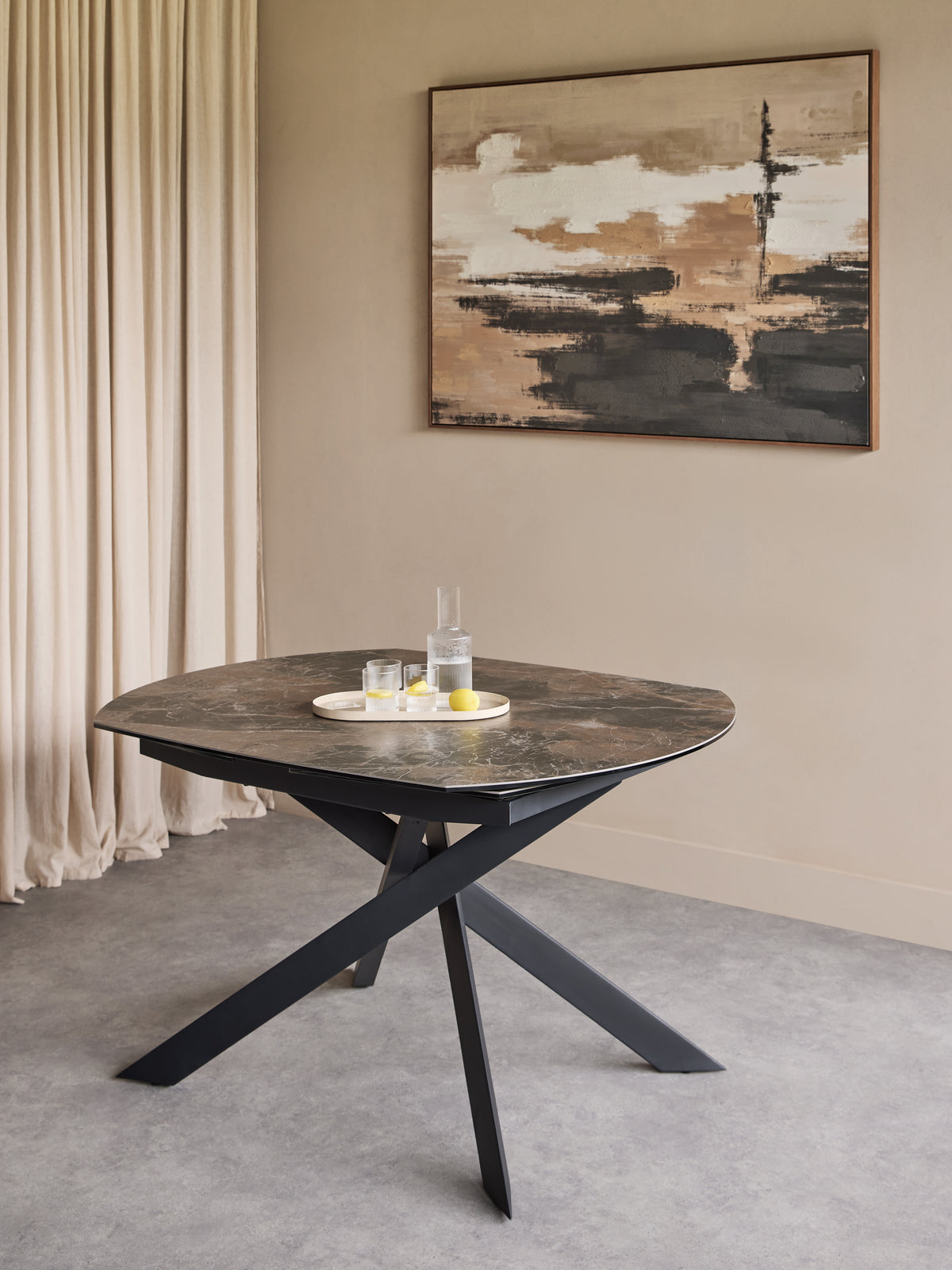 Ludlow Extendable Dining Table Smoked Stone