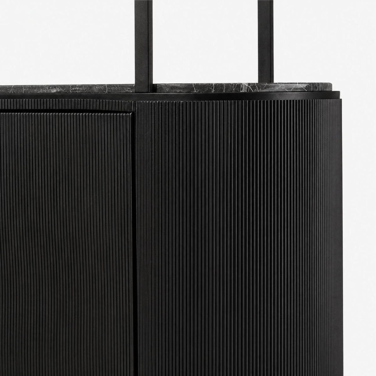 Monte Carlo Black Shelving Unit With Storage
