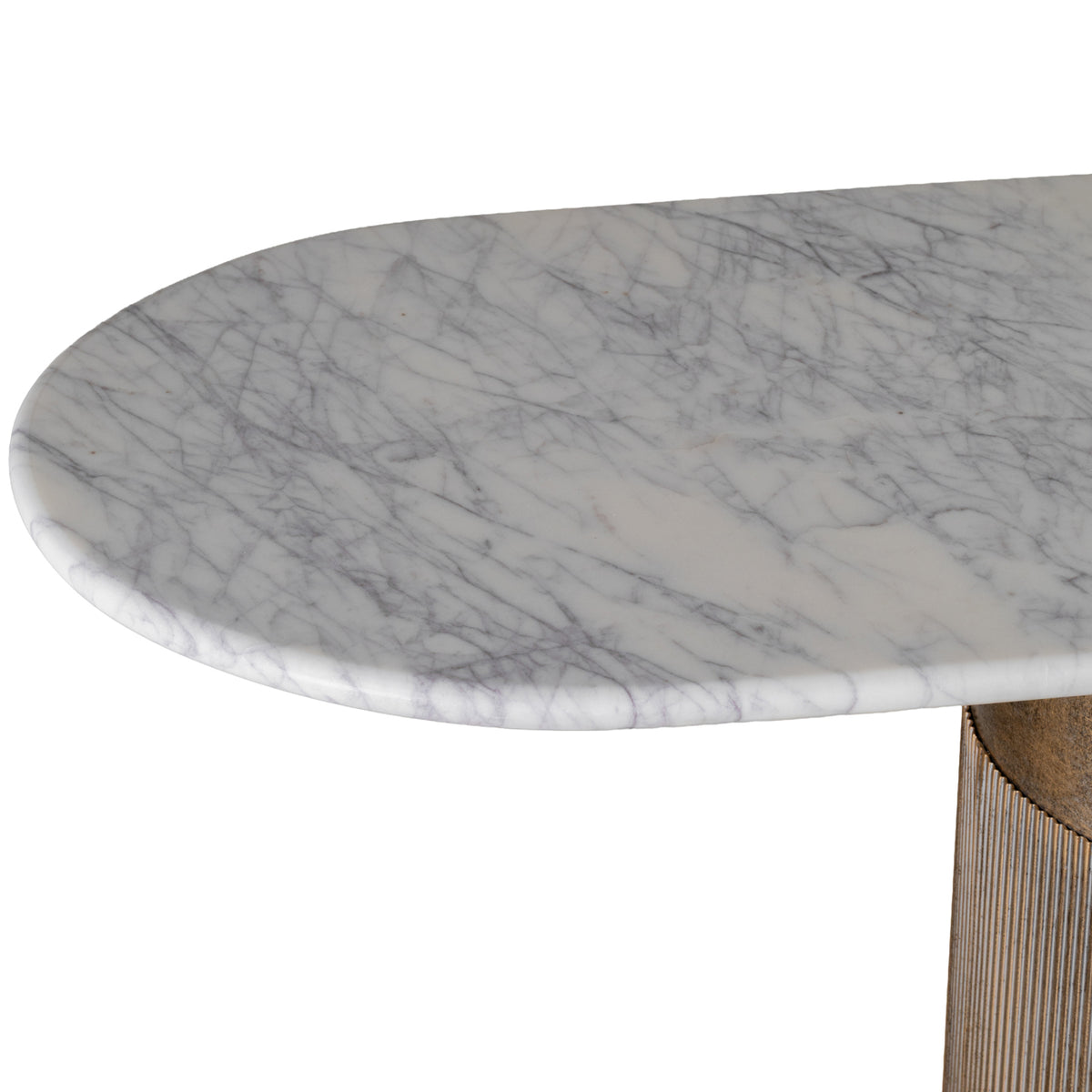 Monte Carlo Aged Gold Column Console Table
