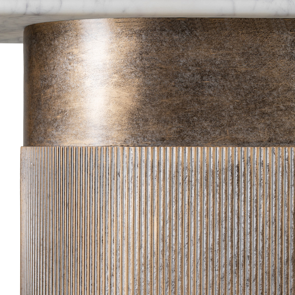 Monte Carlo Aged Gold Column Console Table