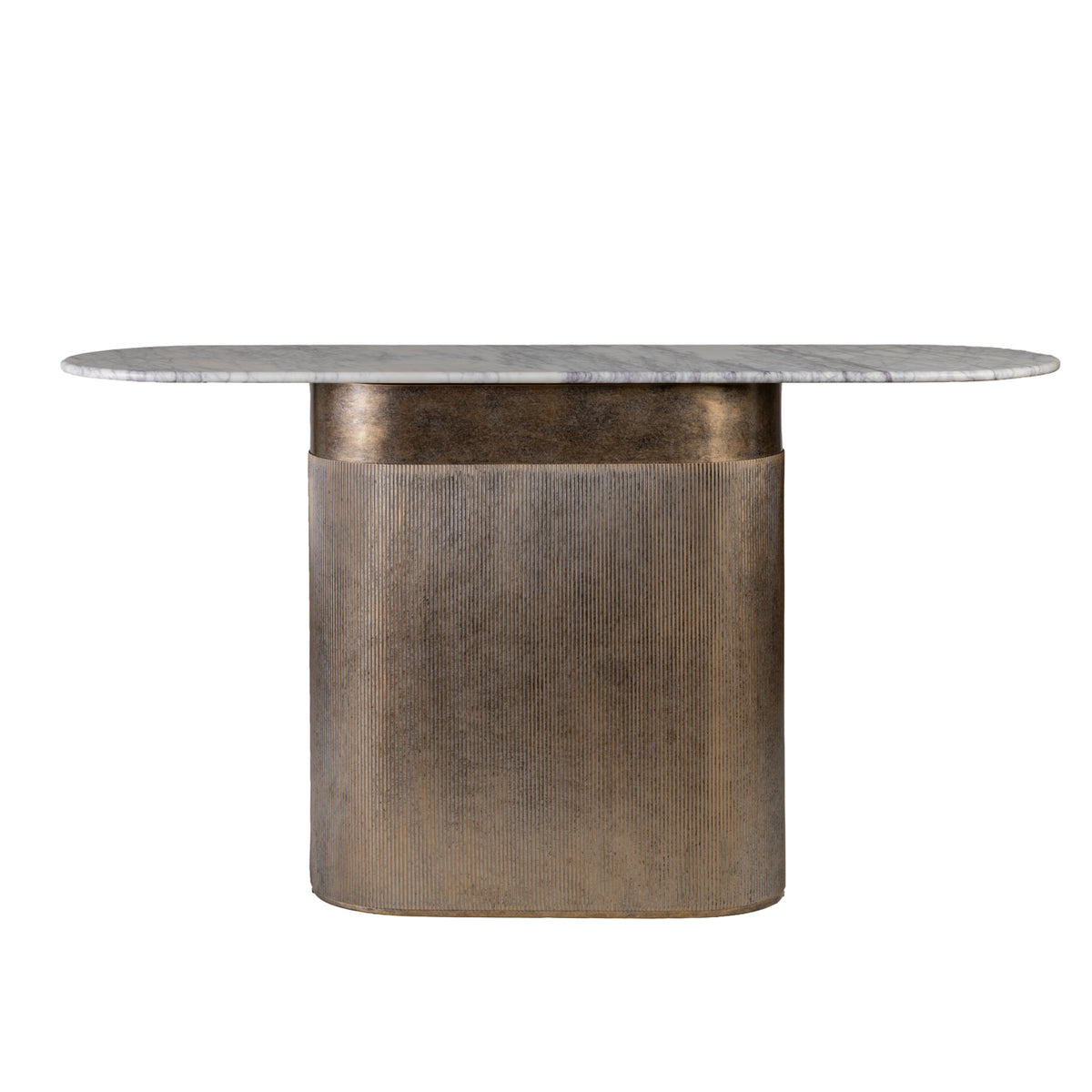 Monte Carlo Aged Gold Column Console Table