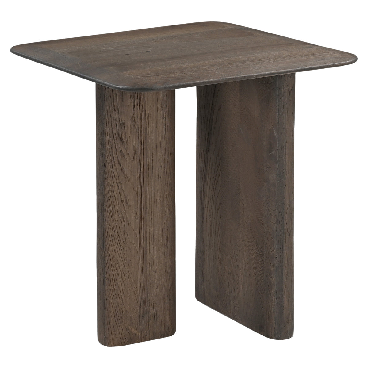 Castella Smoked Charcoal Oak Top Side Table