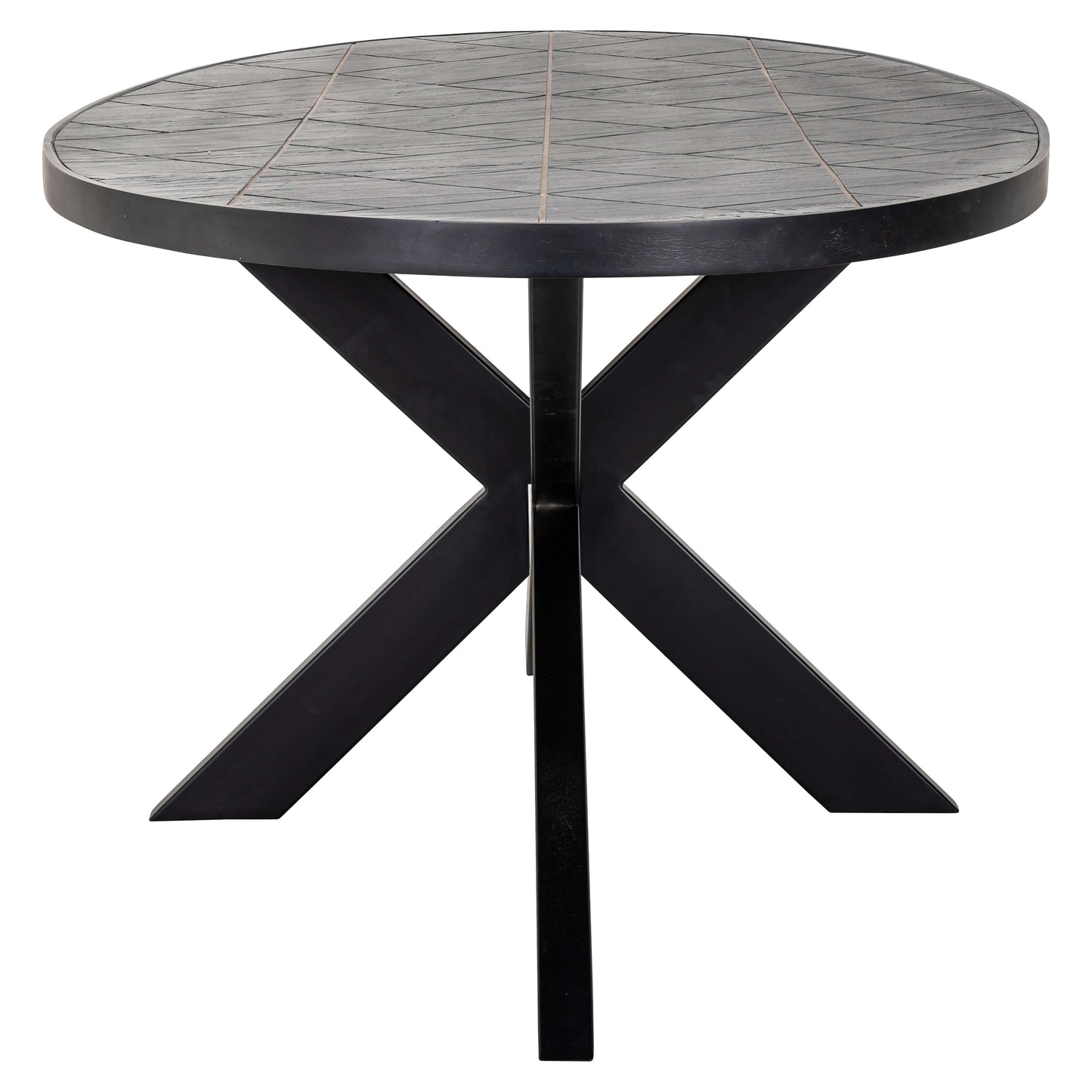 Oval Stone Veneer Dining Table