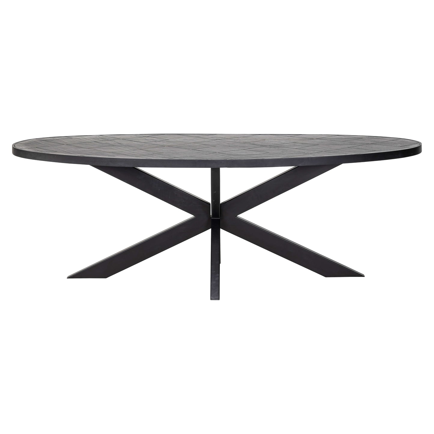 Oval Stone Veneer Dining Table