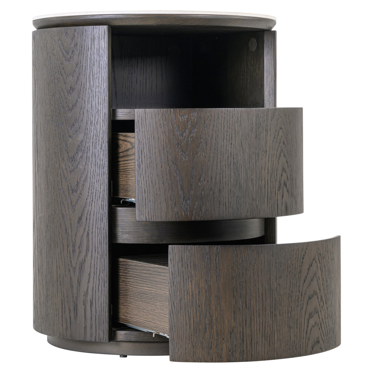 Nantes Brown 2 Drawer Bedside Table