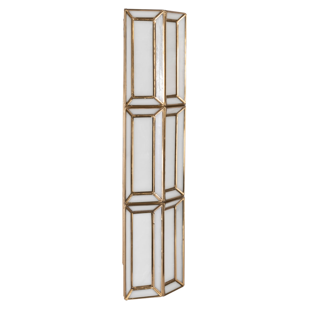 Opaline Antique Brass Wall Light