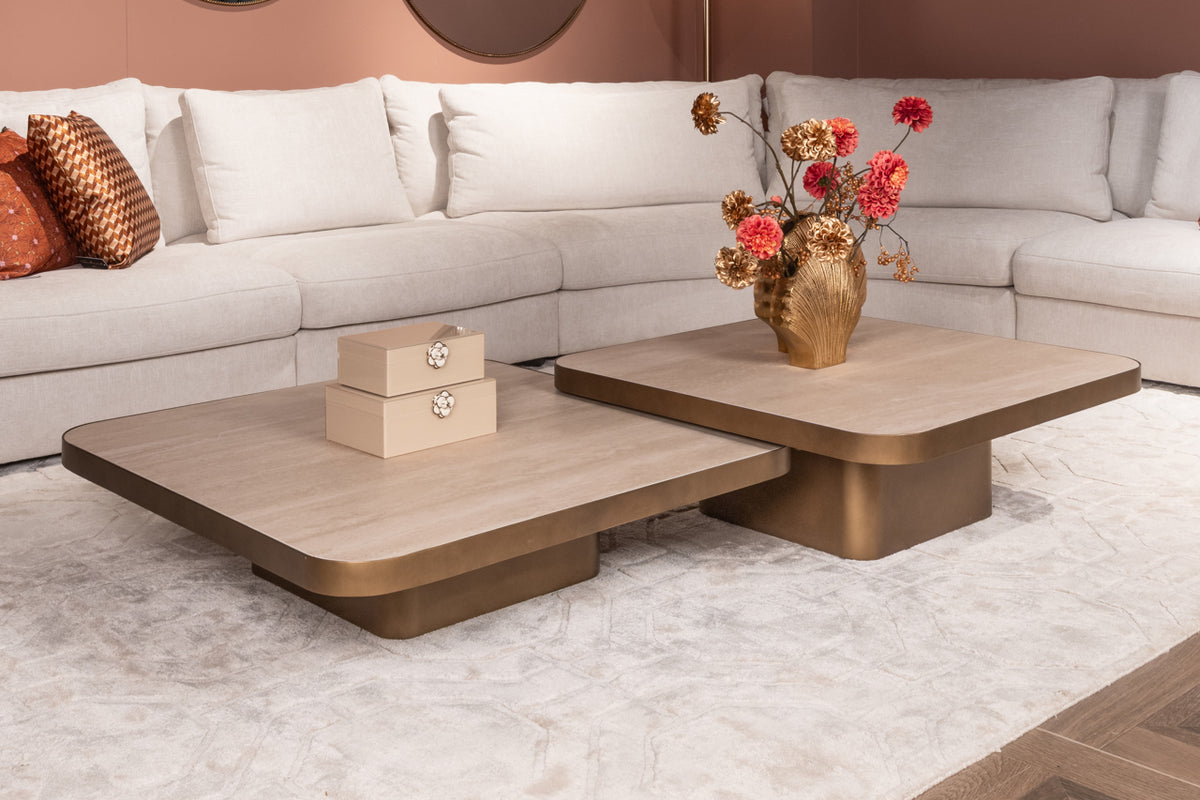 Clarendon Beige Coffee Table 90x90cm