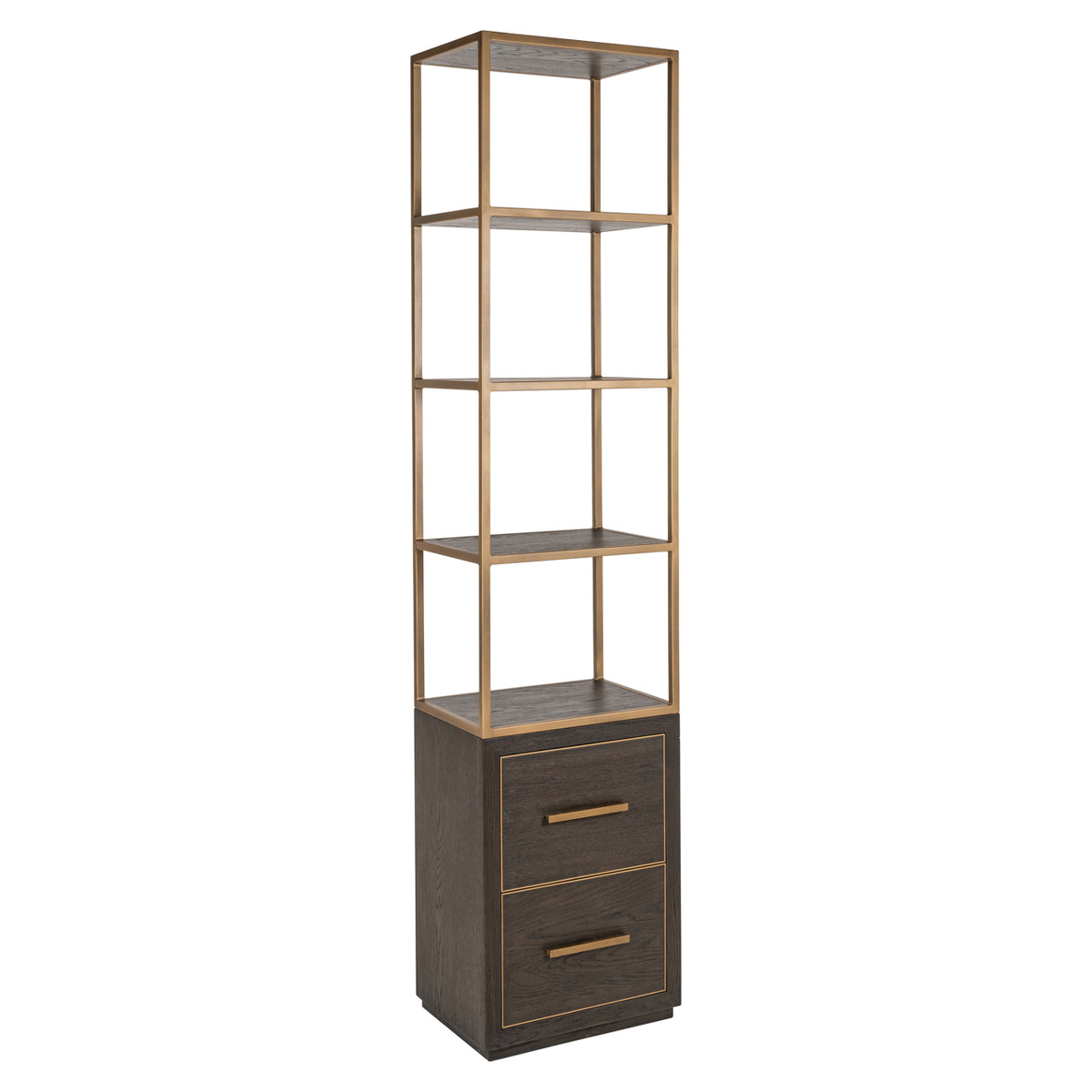 Carlton Brown Small 2 Drawer Display Cabinet